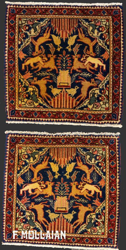 Pair of Small Antique Persian Isfahan Rug n°:15003415